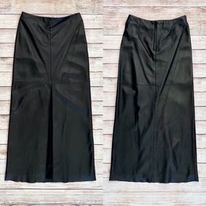 bebe Lamb Skin Leather Maxi Skirt, NWT, Size 6
